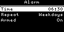 The alarm on an OLED
