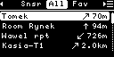 The node list on an OLED