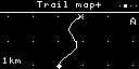 A recorded trail on an OLED